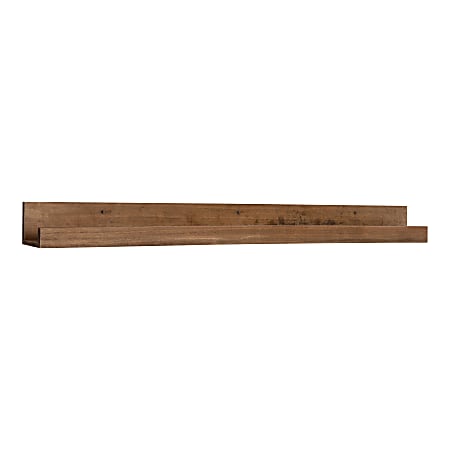 Uniek Kate And Laurel Levie Wall Shelf, 3-1/2”H x 42”W x 3-1/2”D, Rustic Brown