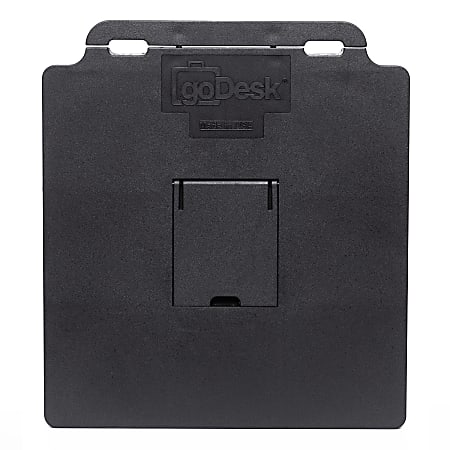 GoDesk® Attachable Luggage Desk Stand, 11-1/2”H x 10”W x 10”L, Black
