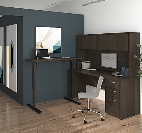 Bestar Embassy Electric 72 W Height Adjustable Standing Desk And