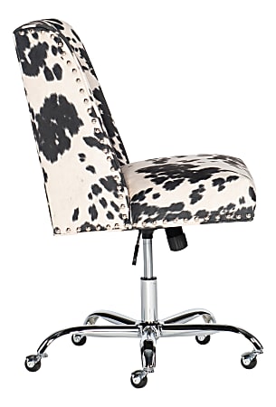 Linon cow print office chair sales