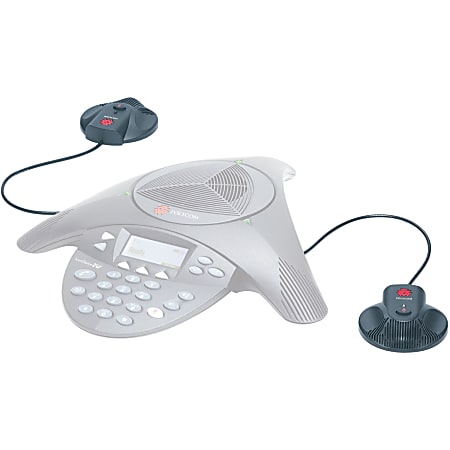 Polycom® SoundStation2W-2 Hypercardioid Microphones, Black/Gray
