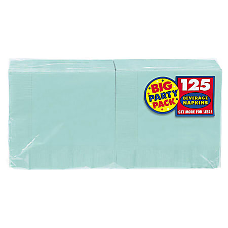 Pack of 50 Jet Black Party Supply Amscan Big Party Pack 2-Ply Dinner Napkins 