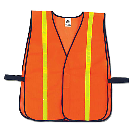 Ergodyne GloWear Safety Vest, Hi-Gloss Non-Certified, Orange,