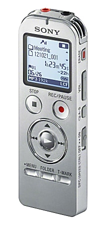 Sony® ICD-UX533 Digital Flash Voice Recorder, Black
