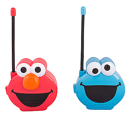 Sakar® Sesame Street Elmo & Cookie Monster Walkie Talkies, Red/Blue, Set Of 2 Walkie Talkies