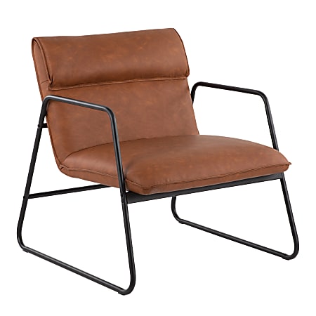 LumiSource Casper Armchair, Black/Camel