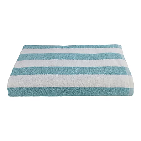 1888 Mills Fibertone Pool Towels, Stripes, Teal, Set Of 48 Towels
