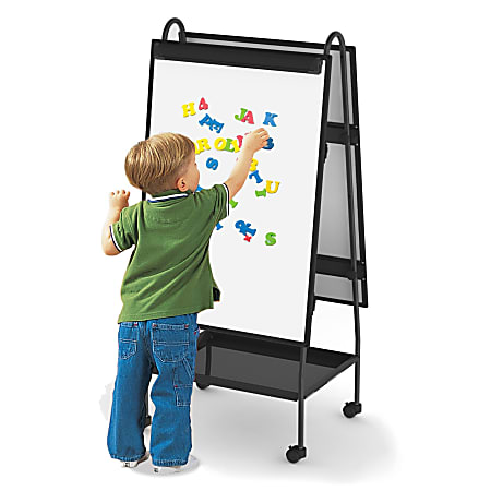 Gold Ultra Mobile Reversible Magnetic Lacquered Steel Whiteboard Easel