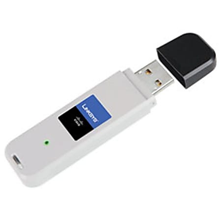 Linksys By Cisco® WUSB100 RangePlus Wireless Network USB Adapter