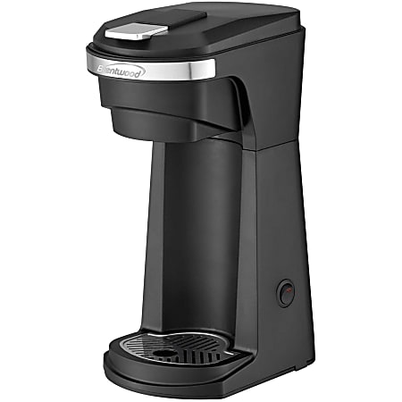 Brentwood 800-Watt 1.75-Cup Single-Serve Coffee Maker With Reusable Filter Basket For K-Cups And Ground Coffee, Black