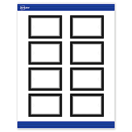 Avery® Printable Tags With Sure Feed® Technology, 2" x 3", Matte White With Black Border, Pack Of 80