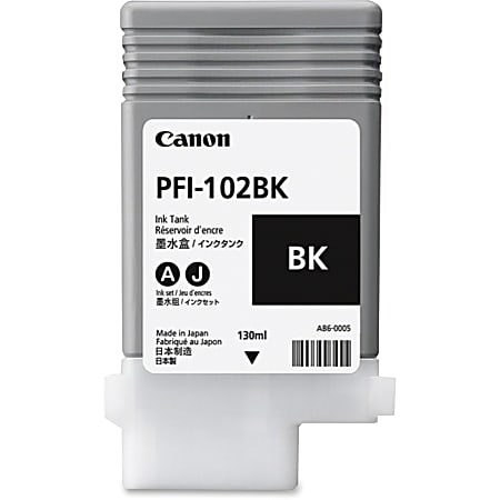 Canon PFI-102BK Ink Cartridge, Black