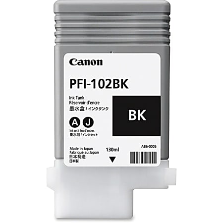 Canon PFI-102BK Original Ink Cartridge - Inkjet -