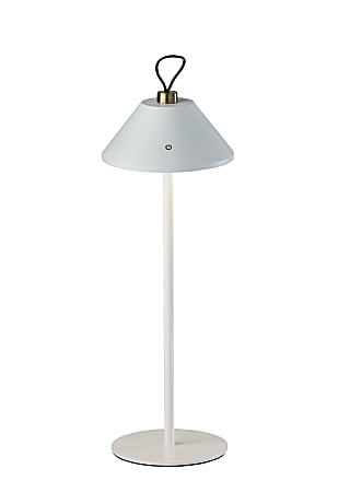 Adesso Danny LED Cordless Indoor/Outdoor Table Lamp, 14”H, White