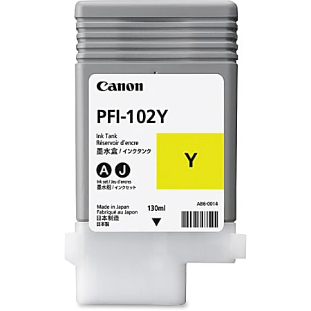 Canon PFI-102Y,YL Ink Cartridge, Yellow