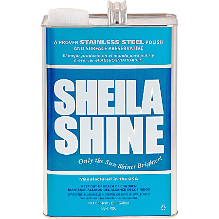 Sheila Shine Cleaner Polish - 128 fl oz (4 quart) - 1 Each - Blue, White