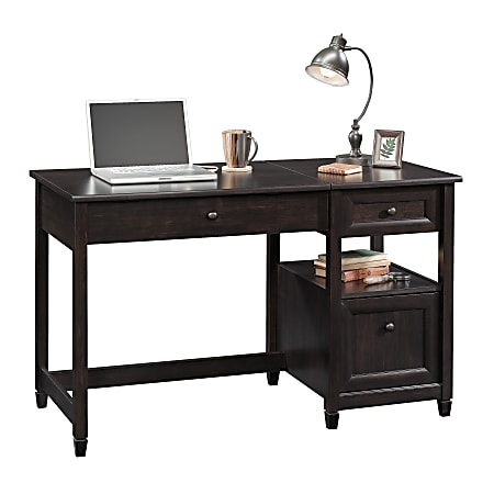 Sauder Edge Water 51 W Lift Top Standing Desk Estate Black