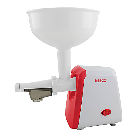 Nesco® 300-Watt Electric Food Strainer, White/Red