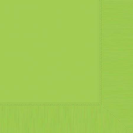 Amscan Beverage Napkins, 5" x 5", Kiwi Green, 100 Napkins Per Pack, Case Of 6 Packs