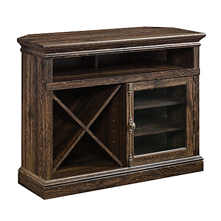 Sauder® Barrister Lane Corner Entertainment Stand For 42" TVs, Iron Oak