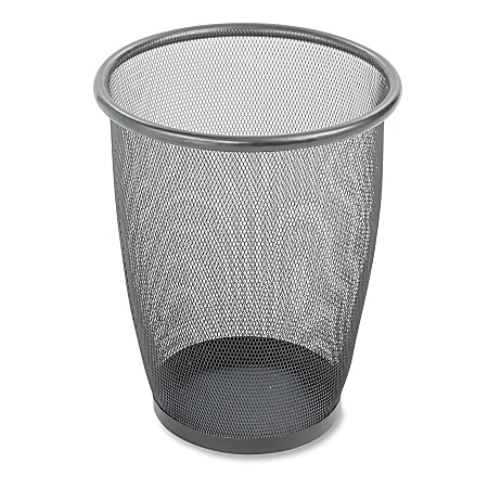 Safco® Mesh Wastebasket, 5 Gallons, Black