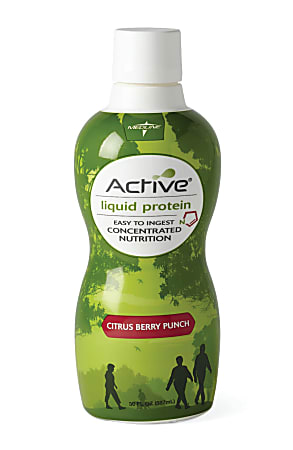 Active Liquid Protein Nutritional Supplements, Berry, 30 Oz, Case Of 4