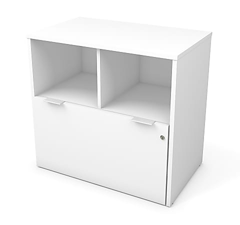Bestar i3 Plus 30-1/8"W x 18-1/4"D 1-Drawer Lateral File Cabinet, White