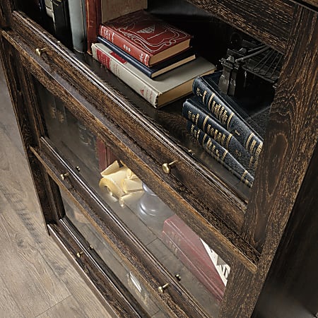 Sauder barrister lane sales bookcase iron oak