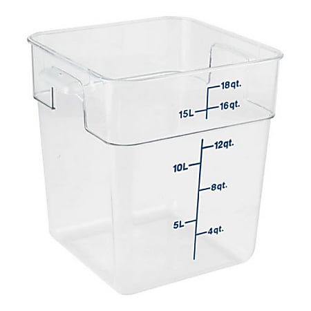 Cambro CamSquare Food Storage Container, 18 Qt, Clear