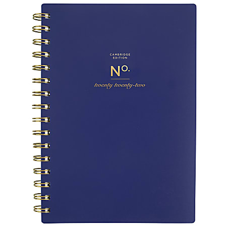 Cambridge WorkStyle Navy 2022 Weekly Monthly Planner, Small, 5 1/2" x 8 1/2"