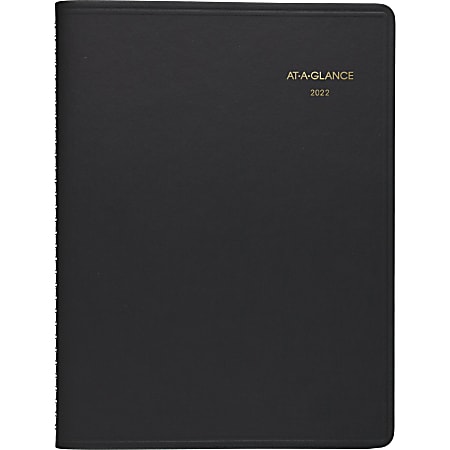 AT-A-GLANCE® 15-Month Monthly Planner, 9" x 11", Black, January 2022 To March 2023, 7026005