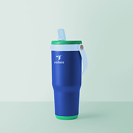 Base Brands Spill-Proof Tumbler With Handle, 24 Oz, Blue