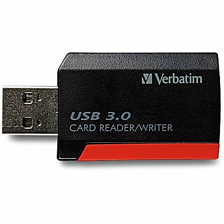 Verbatim Pocket Card Reader, USB 3.0 - Black - SD, microSD, SDXC, miniSD, miniSDHC, microSDHC, microSDXC, SDHC - USB 3.0 - External1