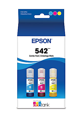 Epson® 542 EcoTank® Cyan, Magenta, Yellow Ink Refill