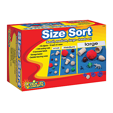 Primary Concepts Size Sort Object Set, Multicolor, Grades Pre-K To 1st