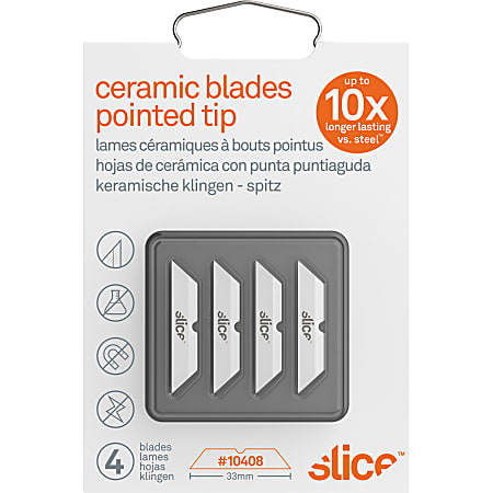 Slice Pointed Tip Ceramic Cutter Blades - 1.30"
