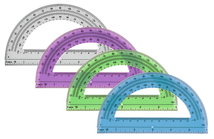 Office Depot® Brand Semicircular 6" Protractor, Clear