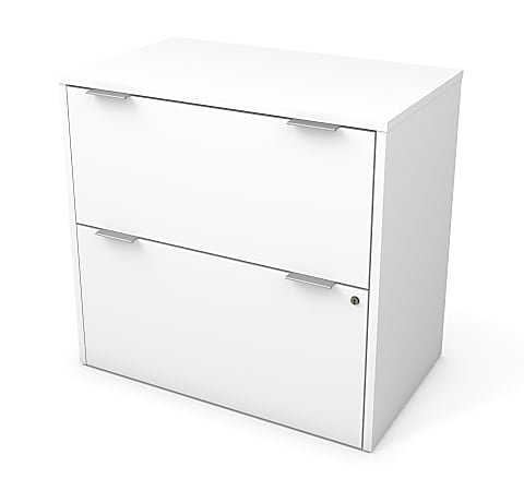 Bestar i3 Plus 30-1/8"W x 18-1/4"D Lateral 2-Drawer File Cabinet, White