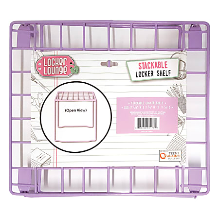 Locker Lounge™ Stackable Locker Shelf, 11 1/2"H x 9 3/4"W x 9 3/4"D, Purple