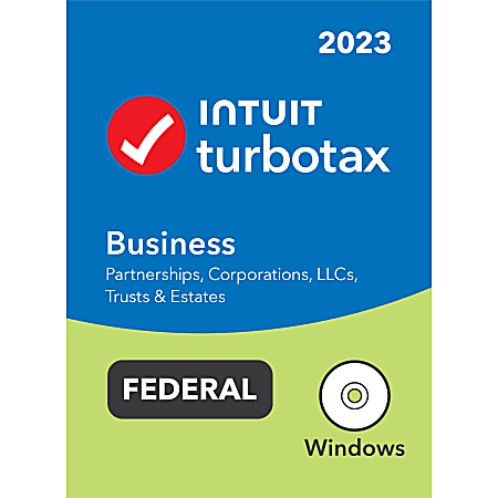 TurboTax Business 2023 Federal Only + E-file, For PC, Disc Or Download