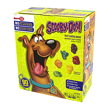 Scooby Doo Fruit-Flavored Snacks, 0.8-Oz Pouch, Pack Of 48