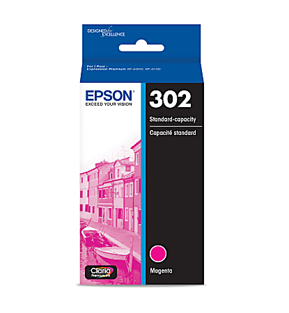 Epson® 302 Claria® Premium Magenta Ink Cartridge, T302320-S