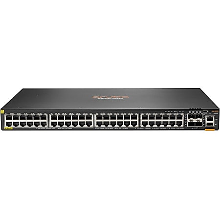 HPE 6300F 48-port 1GbE Class 4 PoE and 4-port SFP56 Switch - 48 Ports - Manageable - 3 Layer Supported - JL665AABA