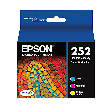 2 X Epson T252520 DURABrite Ultra Standard-Capacity Color Ink Cartridge Multipack 