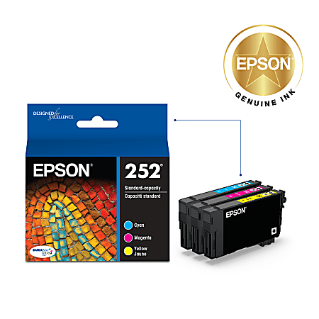 T252520-S (252) DURABrite Ultra Ink, Cyan/Magenta/Yellow, 3/Pack