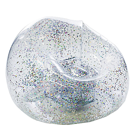 BloChair Glitter Inflatable Chair, Silver