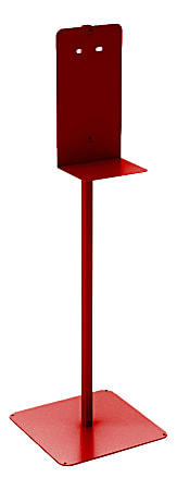 Built Sanitizer Floor Stand, 48" x 14" x 14", Red