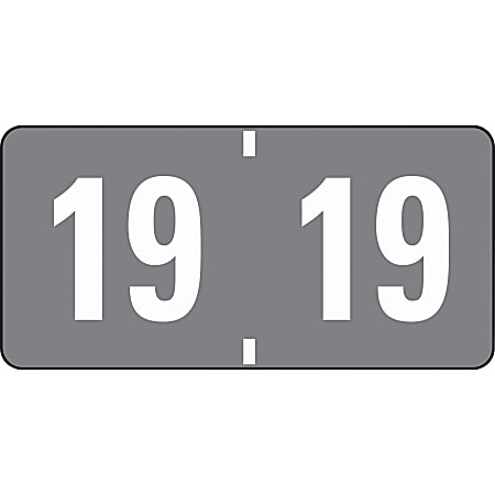 Smead® ETYJ Color-Coded Year Labels, 3/4" x 1-1/2", Gray, Roll of 500