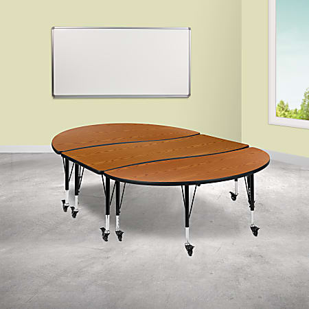 Flash Furniture Mobile Oval Wave Flexible Thermal Laminate