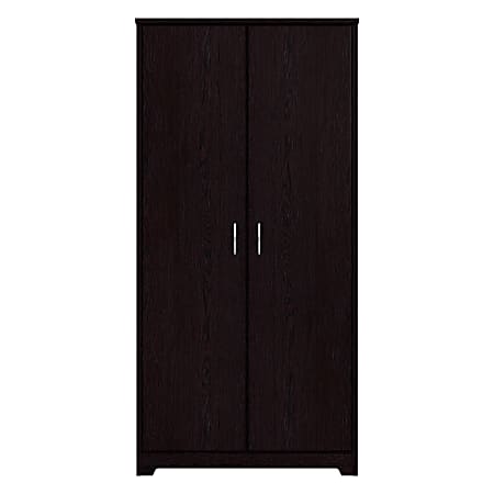 Bush Furniture Cabot Tall Bathroom Storage Cabinet With Doors, Espresso Oak, Standard Delivery